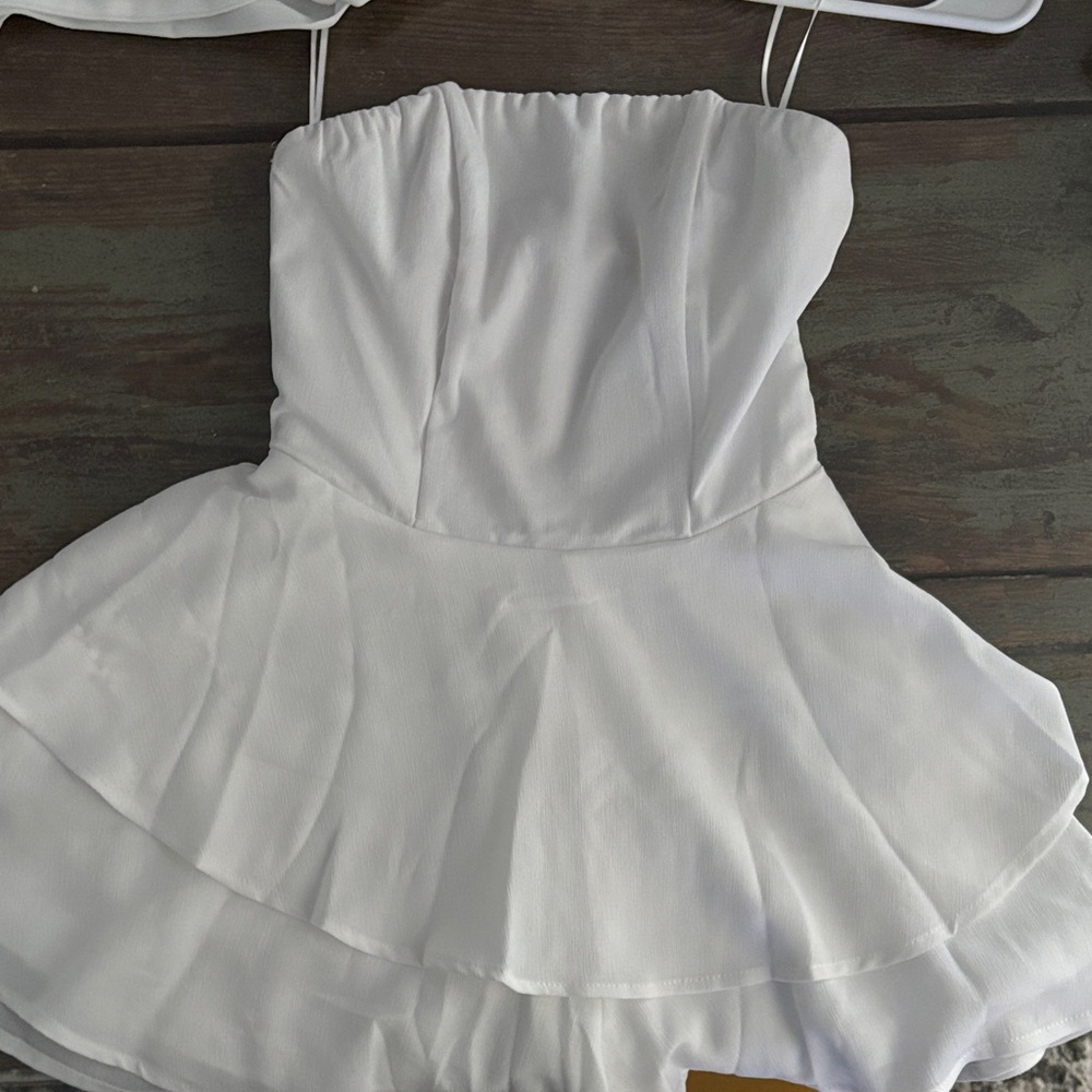 Princess Polly White Romper with Shorts